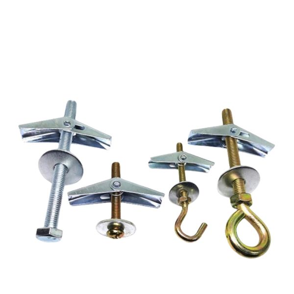 Zinc Plated Steel Butterfly Anchor Bolt Fire-Rated 12mm Diameter DIN Standard for Safe Installations Inch and Metric System
