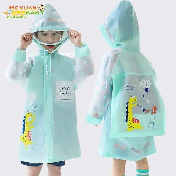 Protect Your Little Ones from Rain Reusable Rain Ponchos with Hood and Sleeves