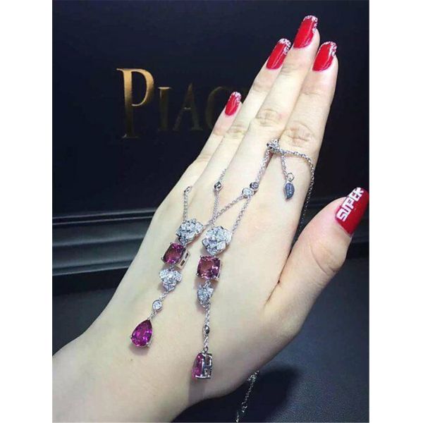 Luxury jewe factory rose  series necklace gold diamond  18k gold  white gold yellow gold rose gold diamond necklace