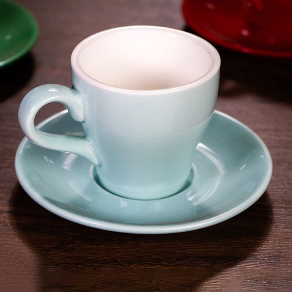 Green Porcelain Mugs Shabby Chic Milk Cup Drinkware