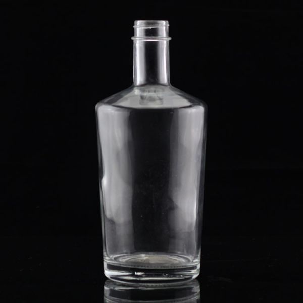 Industrial Vodka Clear Glass Bottle with Short Neck and Fat Body 500ml 750ml