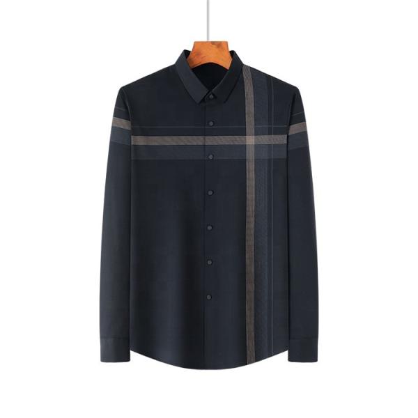 Camisas de manga longa com riscas Homens Slim Fit Modas vintage Roupas de Outono Camisa personalizada 2021