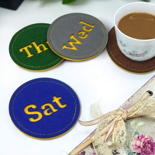 10*10cm Absorbent Nonslip Felt Coasters Table Decoration