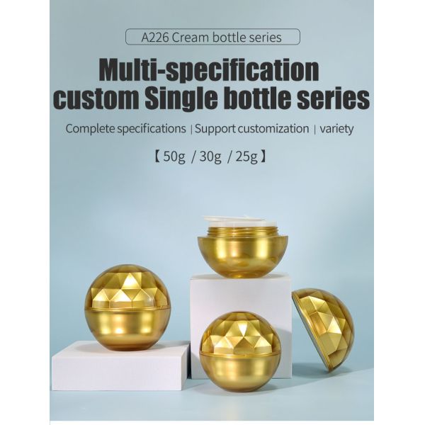 Customized Airless Cream Pump Jar Luxury Cosmetic Packaging Jar 50g