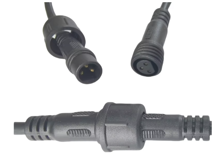 IP68 Waterproof M15 Connector Cable with 300V Rated Voltage and 2-6 Pin Options for LED Strip Light Wire