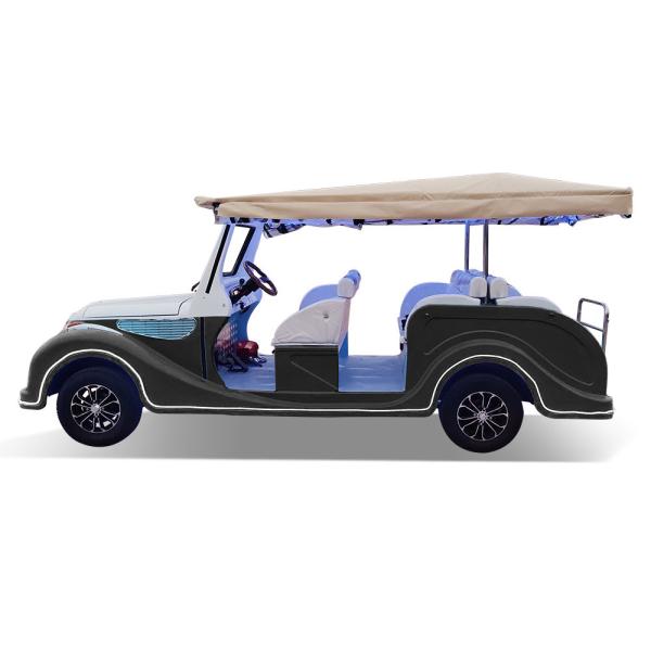 Carro Clásico Cinzento 8 lugares Carro Turístico Elétrico Ônibus Turístico Três fileiras de assentos