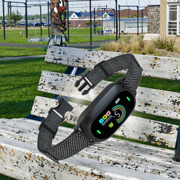 New Rechargeable Eco-Friendly IP67 Waterproof No-Shock Automatic Dog Bark Control Training Collar 5 Sensitivity Levels 20 Hours