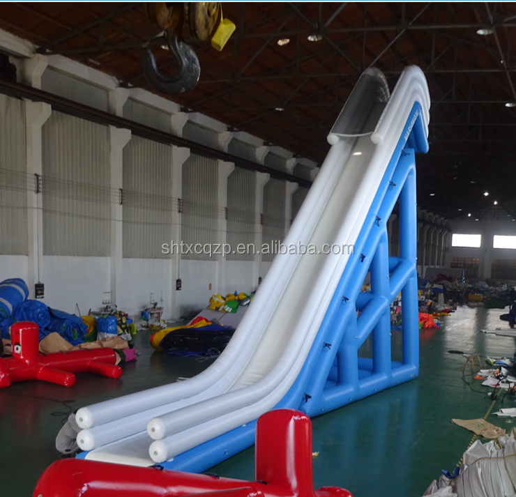 Inflatable floating water slide for boat inflatable yacht slide water slide boat