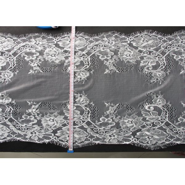 Fashion White Dress Eyelash Lace Trim With 43cm Width CY-HB3211