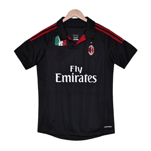 AC Milan 2012 Retro Second Away Fan Edition Jersey Classic Black and Gold Jersey