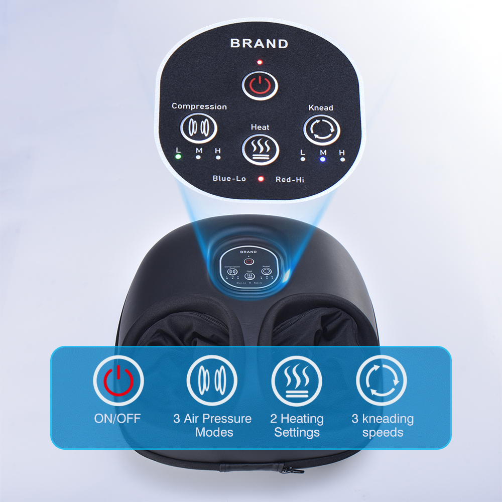 air Relax Compression Blood Circulation Foot Leg Massager Botas De Presoterapia Shiatsu Kneading Electric Rolling Foot Massager