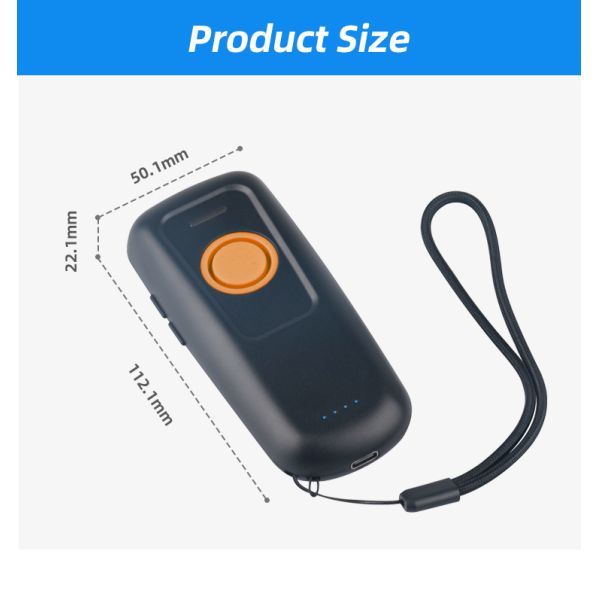 High Decoding Speed 1D CCD Portable Bar code Readers Wireless Laser Barcode Scanner