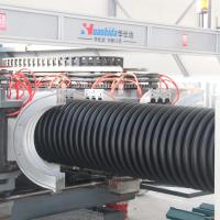 1Production de tubes ondulés en spirale renforcés d'acier de grand diamètre en PEHD pour les égouts urbains et les systèmes de drainage