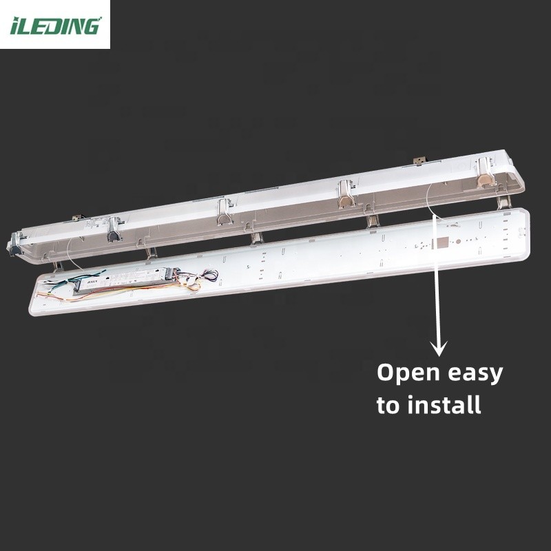 4kg Hanging Tri Proof LED Vapor Tight Warehouse Light Fixture 4FT 46W 65W IP66 65W