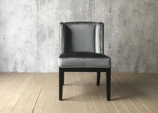 Grey Velvet Wood And Fabric Dining Room Chairs Indoor Type French Style