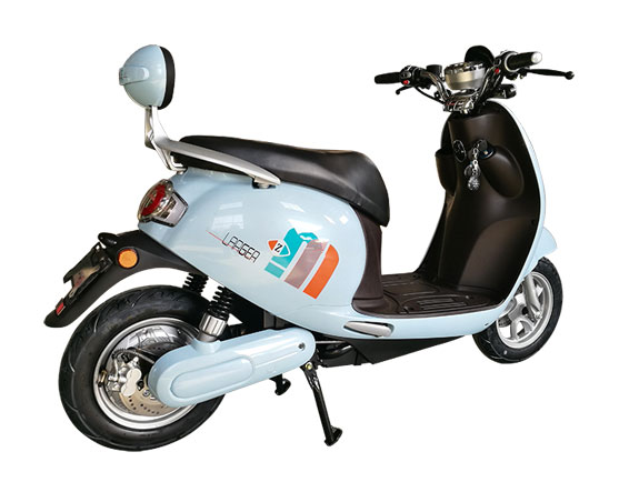Cute Rear Backrest Electric Moped Scooter For Adults With LED Headlight
