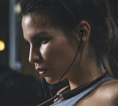 Aluminium Alloy + PC + ABS Mobile Phone Accessories Neckband Magnetic In Ear Headphones
