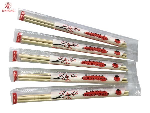 Baguettes en bambou principales rondes de paquet d'OPP 20cm/23cm
