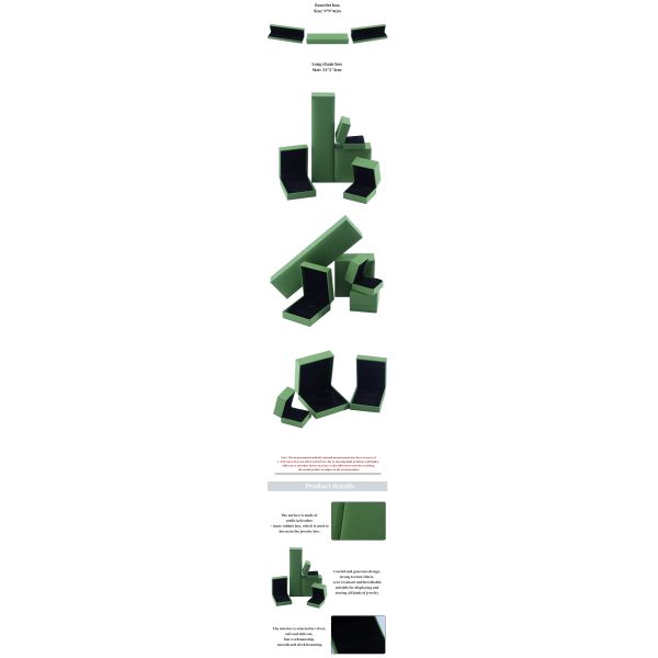 Boîte à bijoux en papier de velours de marque personnalisée en cuir