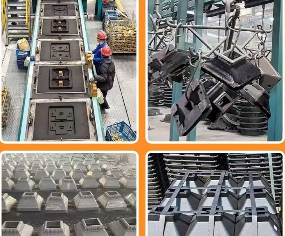 Grey Iron Base with Customized Color and Custom Dimensions for Parking Garage Guard Rails