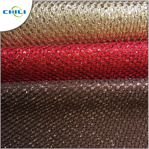 Shoes Application Glitter Leather Fabric Artificial Custom Printed