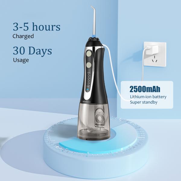 H2ofloss Nouvelles idées de produit 2024 Type-C Portable Flosser à l'eau Rechargeable Blanchiment des dents étanche IPX7 Dental Irrigateur oral