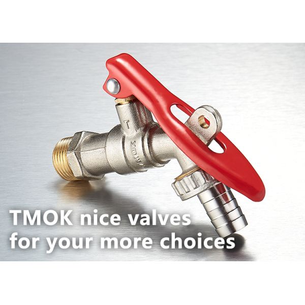 IRON Handle Low Lead Brass Bathroom Water Garden Tap Bibcock Valve With Lock Hole