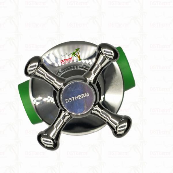 PPR Chrome Plated Luxury Ball Valve With Cross Handle Copper Core Brass Cartridge