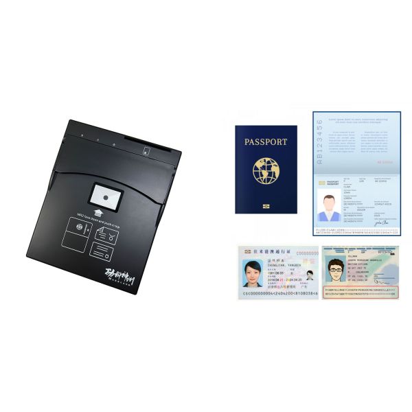 Sample Use MEPR10-QR 1D 2D Code MRZ Passport Scanner ICAO 9303 ID Document Reader to Verify the Identity