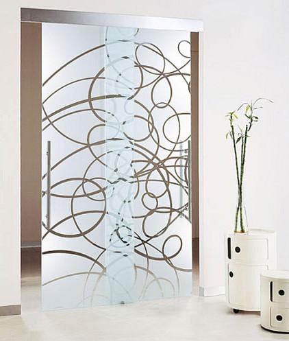 Acid Etched Tempered Glass Door Thermal Stability Withstand 250℃