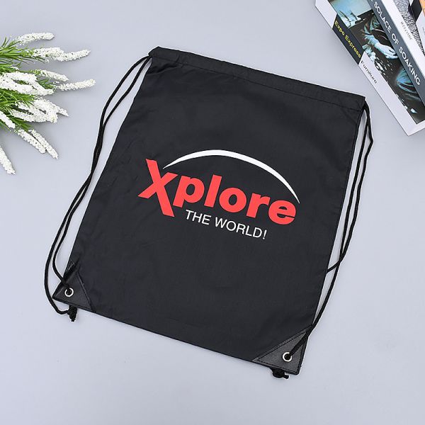 Fashion Style Custom Recycled Polyester Drawstring Gym Bag for Sports and Fitness