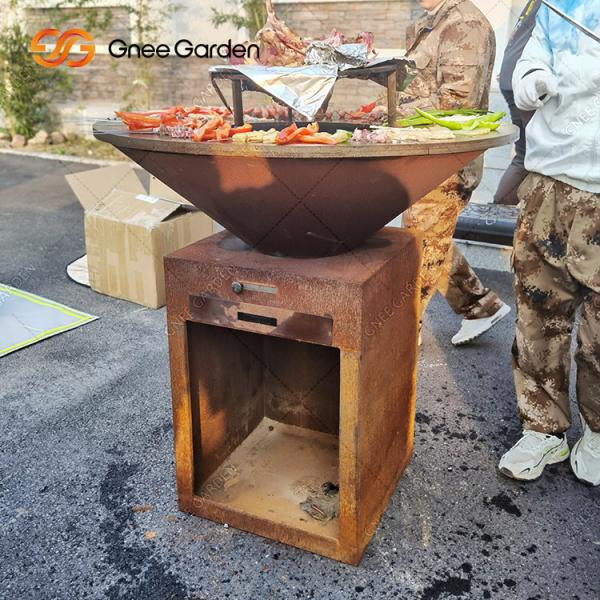 O jardim de aço de Corten ASSA o poço antigo de cozimento exterior 31,5 do fogo das grades