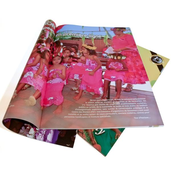 Impression des magazines commerciales avec 4p, papier d'art de 250gsm C2S et ISO9001 : 2000, SGS-COC-007396