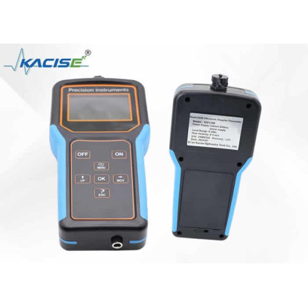 Portable Doppler Flowmeter with USB Data Export, 12V Rechargeable Battery, and IP65/IP67 Protection
