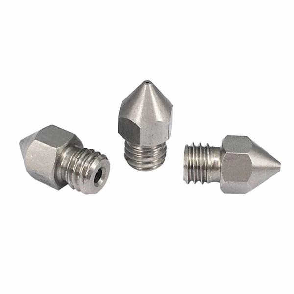 0.3mm 0.5mm MK8 M6 3D Printer Nozzle Stainless Steel Material