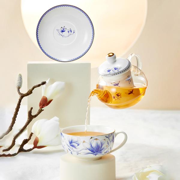 Multiple Sizes Ceramic Cup And Saucer Set With Teapot Assortment For Gift