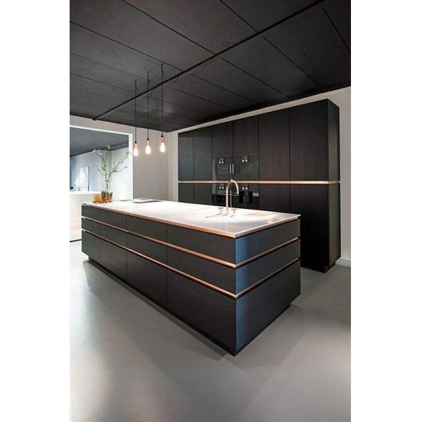 Melamine Board Prefab Kitchen Cabinets Wall Mounted Furniture