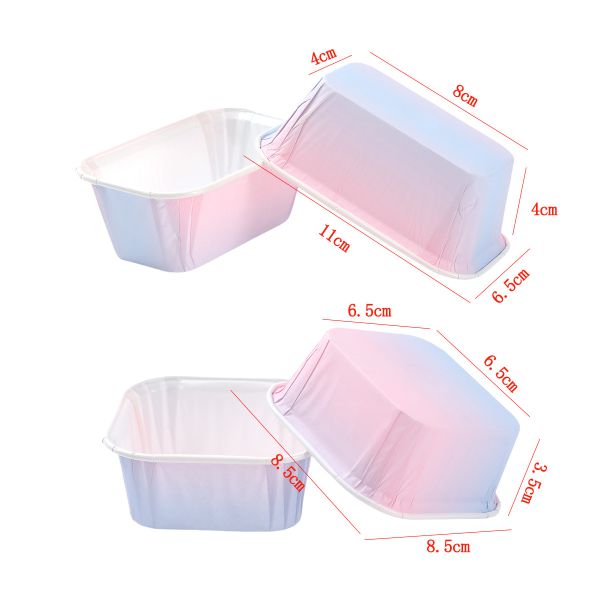 Custom Square Baking Cups - Disposable Greaseproof Liners for Cupcakes Paper Bowl