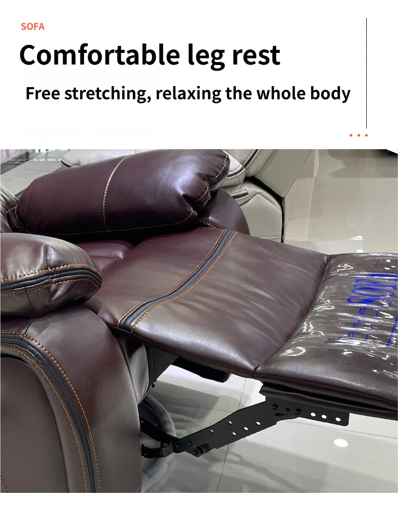 Swivel Rotatable Leather Recliner Sofa Chair-Ergonomic Modern Design for Bedroom Balcony & Study Room