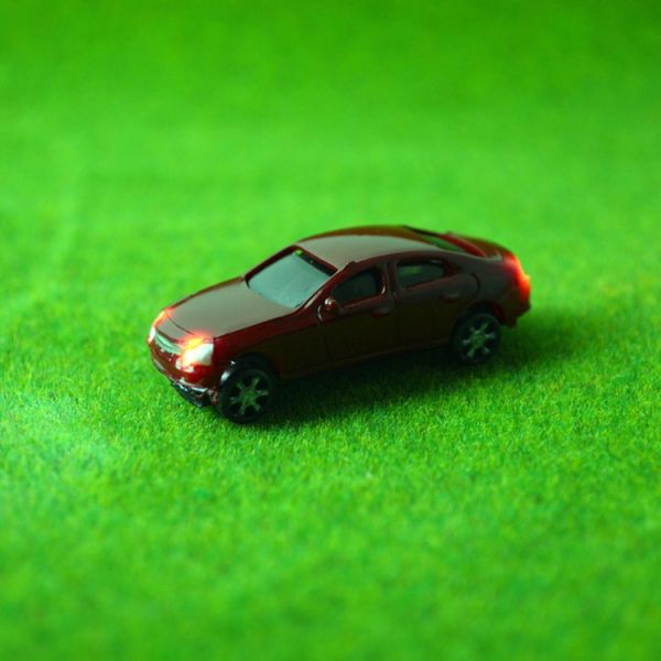 1:100 light High Quility metal  Painted Model light Cars for Architectural scale models