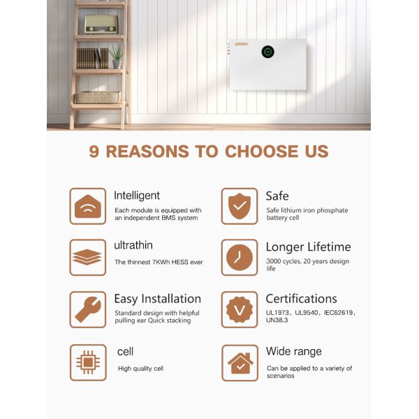 51.2 V 100Ah Lifepo4 Battery Home Energy Storage Battery 7KWh Ip65