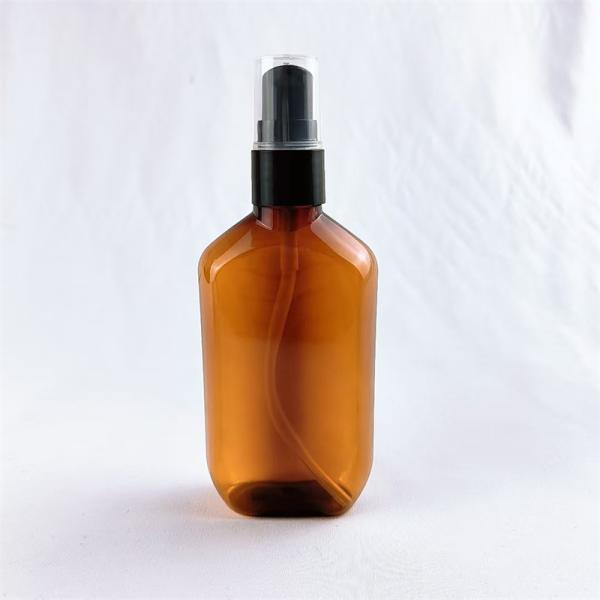 Boston Round Glass Bottle With Treatment Pump Clear Amber Empty Boston Essential Oil Bottle