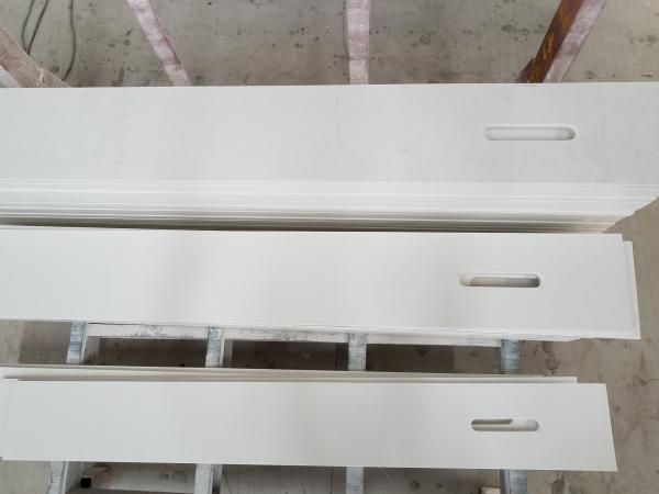 Man Made Solid Stone Countertops Skirting Apron Tissue Holes Custom Stone Form