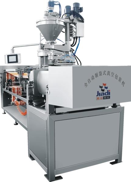 Vacuum Snack Food Packaging Machine , Rotary Packing Machine Air Consumption 0.5 NL/Min