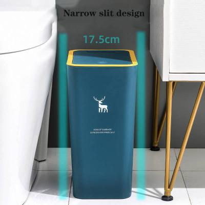 Slot Preferred Manufacturers Spot Rectangular Narrow Household Plastic Trash Can