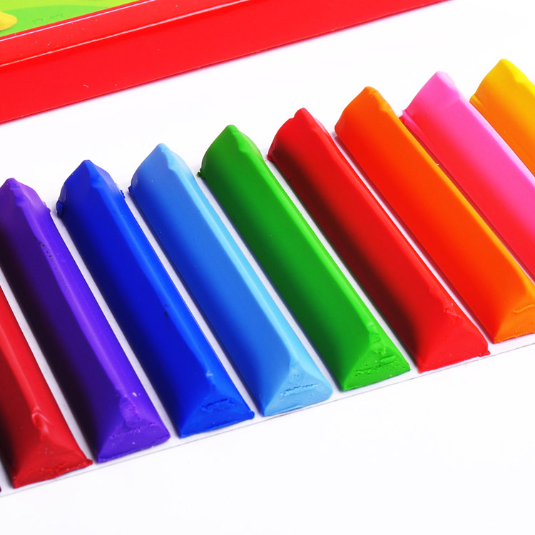 12 bar Educational Non-toxic Triangle Shape 200 g Modelling Clay