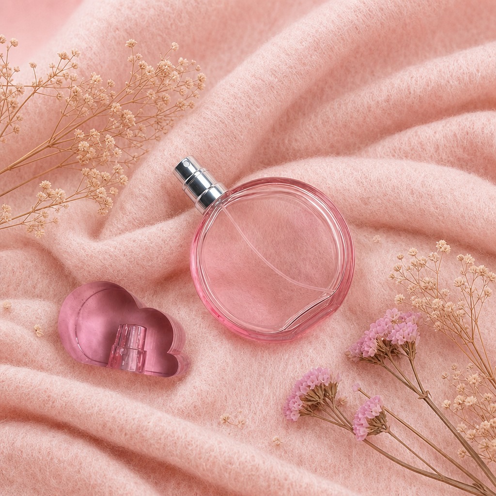 50ml 100ml Glass Perfume Bottles Round Empty Spray Cloud Shaped Cap Crimp Neck