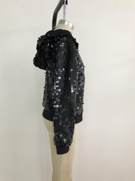 Black Organic Cotton Sweater  Pullover Style Oem Service Supply Type
