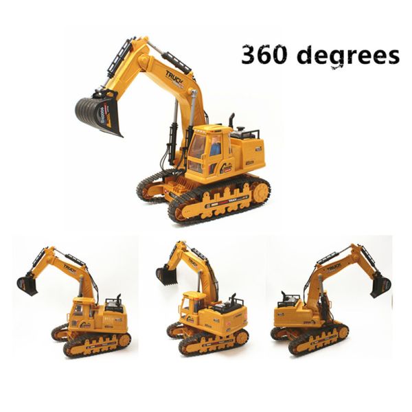 2.4G Wireless Remote Control Vehicle Crawler Excavator for Children's Simulation Play