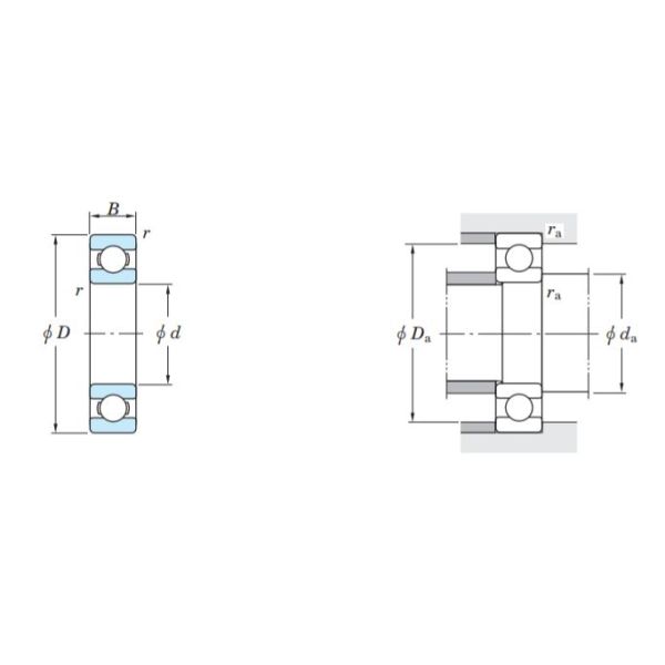 Паз 6204ZZ шарикоподшипника нержавеющей стали 304 глубокий для автомобиля